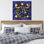 Horoskop Signatur Taurus Zodiac Astrologie Leinwanddruck (Insitu (Schlafzimmer))