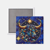 Horoskop Signatur Taurus Zodiac Astrologie Magnet (Vorderseite/Rückseite)