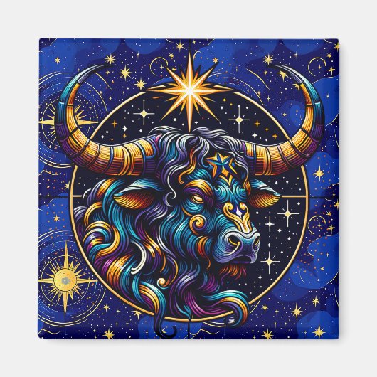 Horoskop Signatur Taurus Zodiac Astrologie Magnet (Vorne)