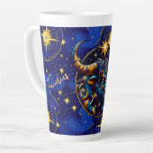 Horoskop Signatur Taurus Zodiac Astrologie Milchtasse (Linke Ecke)