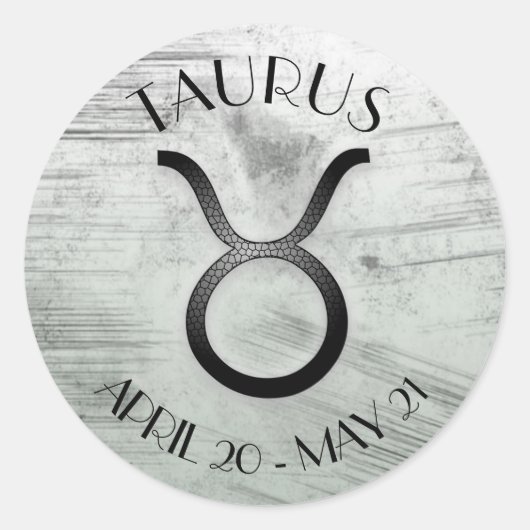 Horoskop Signatur Taurus Zodiac Astrologie Runder Aufkleber (Vorderseite)
