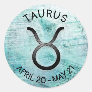 Horoskop Signatur Taurus Zodiac Astrologie Runder Aufkleber