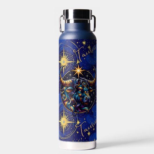Horoskop Signatur Taurus Zodiac Astrologie Trinkflasche (Vorne)