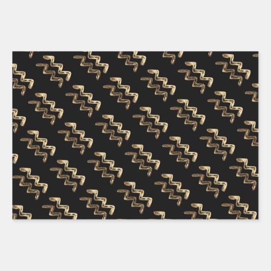Horoskop Star Sign Aquarius Geschenkpapier Set (Vorderseite 3)