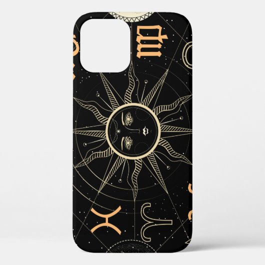 Horoskop, Sternzeichen, Vintag. Case-Mate iPhone Hülle (Rückseite)