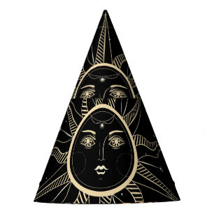 Horoskop, Sternzeichen, Vintag. Partyhütchen