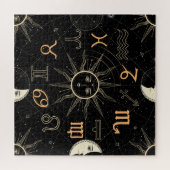 Horoskop, Sternzeichen, Vintag. Puzzle (Horizontal)