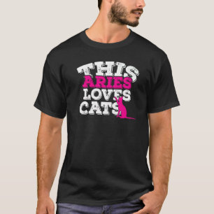 Horoskop Sternzeichen Widder liebt Katzen T-Shirt