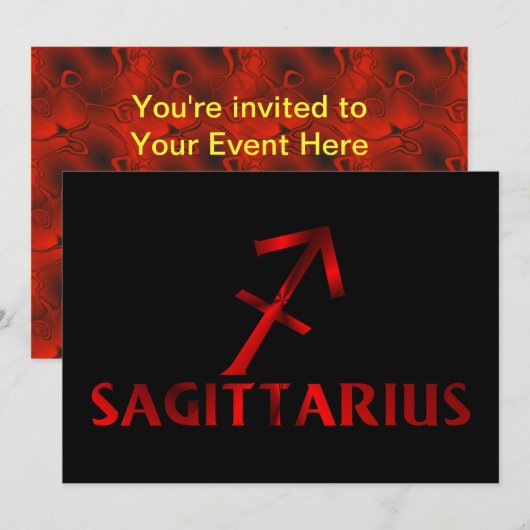 Horoskop-Symbol Einladung (Vorne/Hinten)