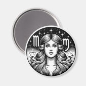 Horoskop-Symbol Magnet (Vorderseite/Rückseite)