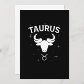 Horoskop Taurus Symbol Zodiac Zeichenkostume Einladung (Vorne/Hinten)