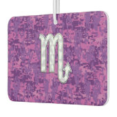 Horoskop-Zeichen auf rosa digitale Camouflage Autolufterfrischer (Links)