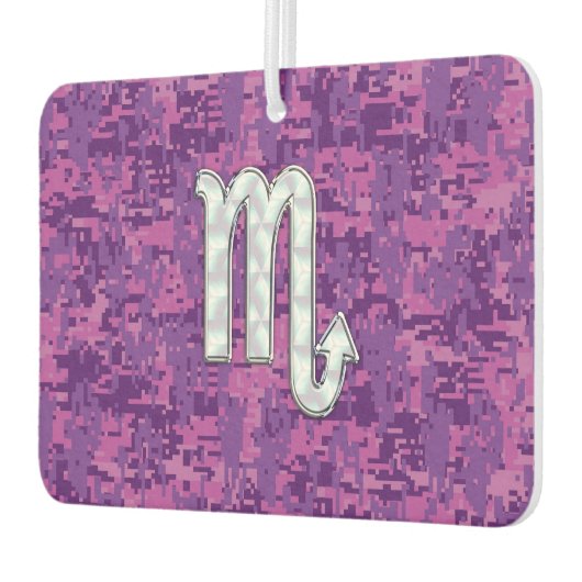 Horoskop-Zeichen auf rosa digitale Camouflage Autolufterfrischer (Links)