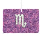 Horoskop-Zeichen auf rosa digitale Camouflage Autolufterfrischer (Vorderseite)