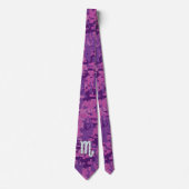 Horoskop-Zeichen auf rosa digitale Camouflage Krawatte (Vorderseite)