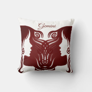 Horoskop-Zeichen Gemini Zodiac Twins Pillow Kissen