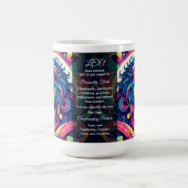 Horoskop-Zeichen Leo info | Farbenfrohe Löwenkunst Kaffeetasse (Mittel)