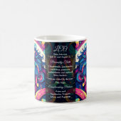 Horoskop-Zeichen Leo info | Farbenfrohe Löwenkunst Kaffeetasse (Mittel)