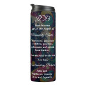 Horoskop-Zeichen Leo info | Farbenfrohe Löwenkunst Thermosbecher (Nach rechts gedreht)