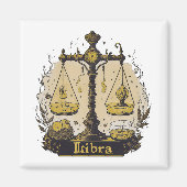 Horoskop-Zeichen Libra Magnet (Vorne)