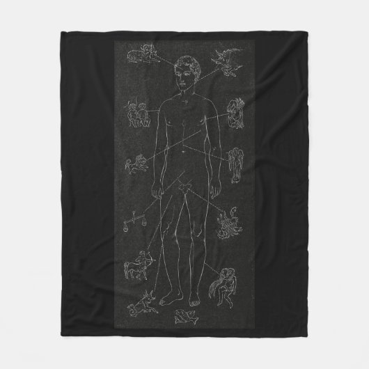 Horoskop, Zodiac, Astrologie, Sterne, Fische Fleecedecke (Vorderseite)