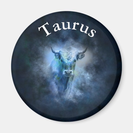 Horoskop Zodiac Astrologisches Zeichen Taurus Magn Magnet (Vorne)