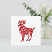Horoskop Zodiac Sign Aries Feiertagskarte (Stehend Vorderseite)
