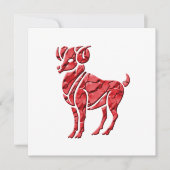 Horoskop Zodiac Sign Aries Feiertagskarte (Vorderseite)