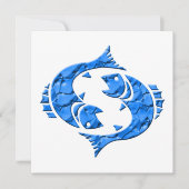 Horoskop Zodiac Sign Pisces Feiertagskarte (Vorderseite)