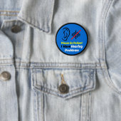 Hörprobleme Blaues Design Button (Beispiel)