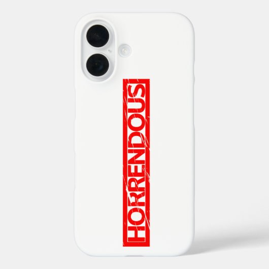 Horrendous Briefmarke Case-Mate iPhone Hülle (Rückseite)