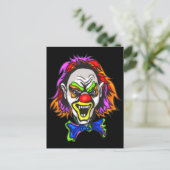 Horrid Evil Clown Postkarte (Stehend Vorderseite)