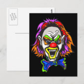 Horrid Evil Clown Postkarte (Vorne/Hinten)