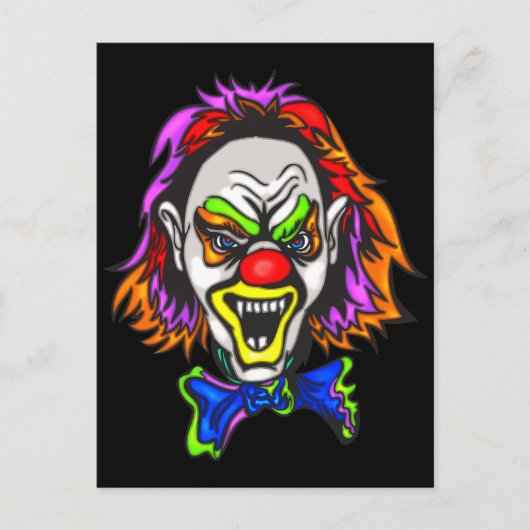Horrid Evil Clown Postkarte (Vorderseite)