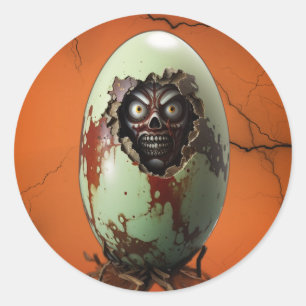 Horrific Hatchling Runder Aufkleber