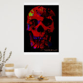 Horrofanz Abstrakt Skull Poster (Küche)