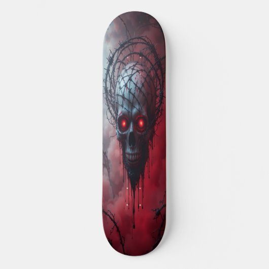 Horror Aesthetic Skull Skateboard (Vorderseite)