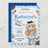 Horror Alice im Wunderland Einladung zum Geburtsta (Vorne/Hinten)