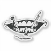 Horror anime art aufkleber (Vorderseite)