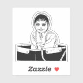 Horror anime art aufkleber (Blatt)