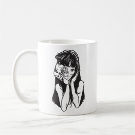 Horror anime girl kaffeetasse