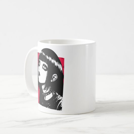 Horror anime girl  kaffeetasse (Vorderseite Links)
