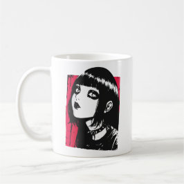 Horror anime girl kaffeetasse