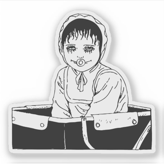 Horror-Anime-Kunst Aufkleber (Vorderseite)