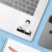 Horror-Anime-Kunst Aufkleber (Laptop mit iPhone)
