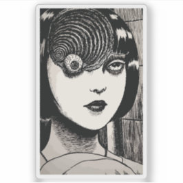 Horror-Anime-Mädchen Aufkleber
