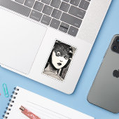Horror-Anime-Mädchen Aufkleber (Laptop mit iPhone)