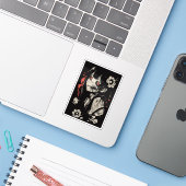 Horror-Anime-Mädchen Aufkleber (Laptop mit iPhone)