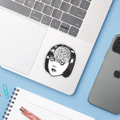 Horror-Anime-Mädchen Aufkleber (Laptop mit iPhone)