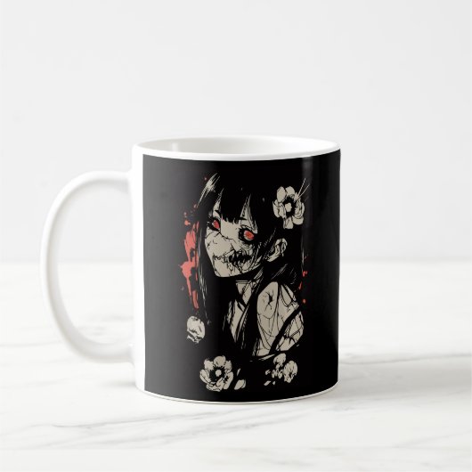 Horror-Anime-Mädchen Kaffeetasse (Links)